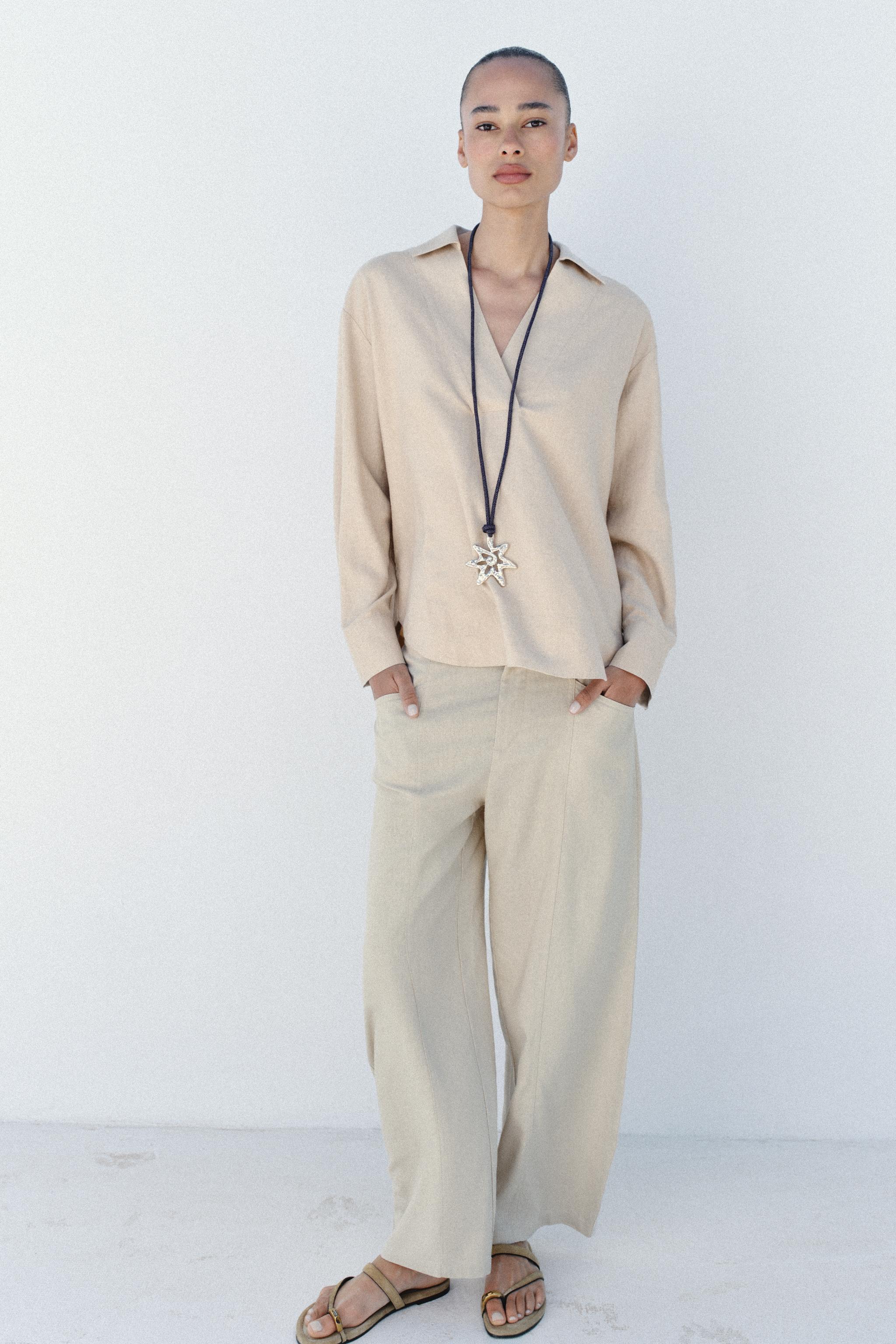 LINEN BALLOON PANTS